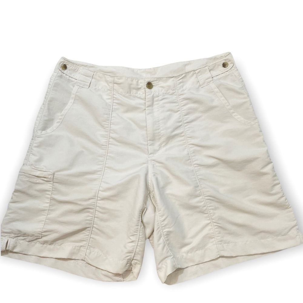 Columbia PFG athletic shorts zip pockets button zip front quick dry outdoor Med 